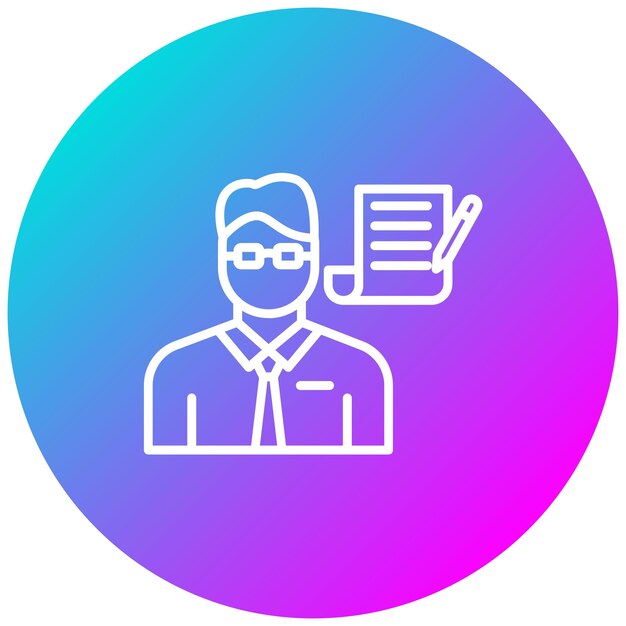 El icono del vector de empleado se puede utilizar para el conjunto de iconos de diversidad