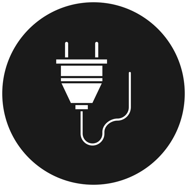 El icono del vector de enchufe se puede utilizar para el conjunto de iconos de energía nuclear