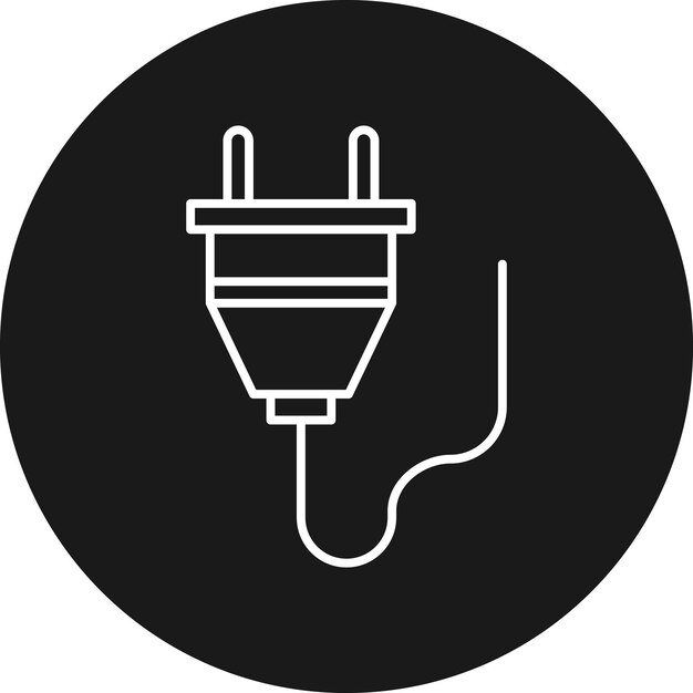 El icono del vector de enchufe se puede utilizar para el conjunto de iconos de energía nuclear
