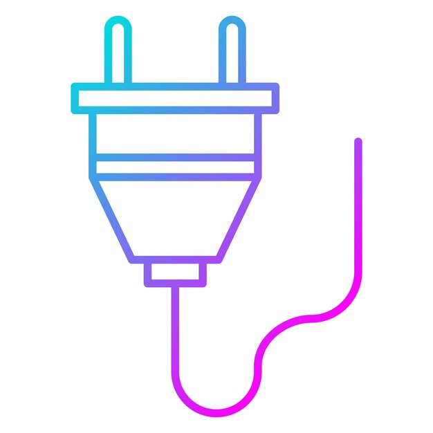 El icono del vector de enchufe se puede utilizar para el conjunto de iconos de energía nuclear
