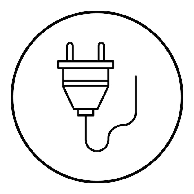 Vector el icono del vector de enchufe se puede utilizar para el conjunto de iconos de energía nuclear