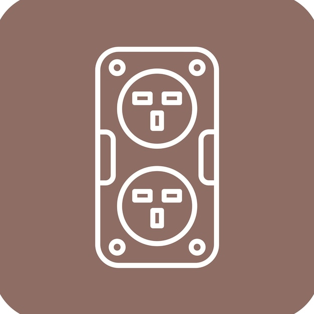 El icono del vector del enchufe se puede utilizar para el conjunto de iconos de herramientas de electricista