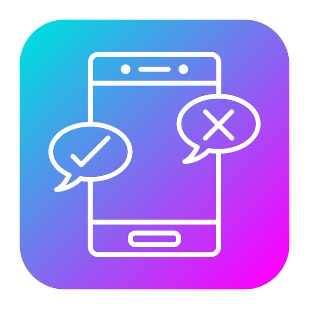 El icono del vector de la encuesta telefónica se puede utilizar para el conjunto de iconos de comentarios de los clientes