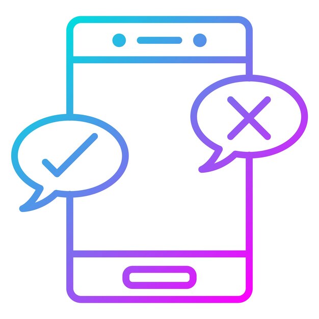 El icono del vector de la encuesta telefónica se puede utilizar para el conjunto de iconos de comentarios de los clientes