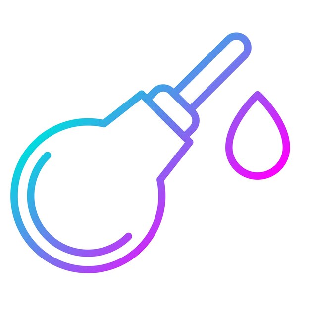El icono del vector del enema se puede usar para el conjunto de iconos de medicina