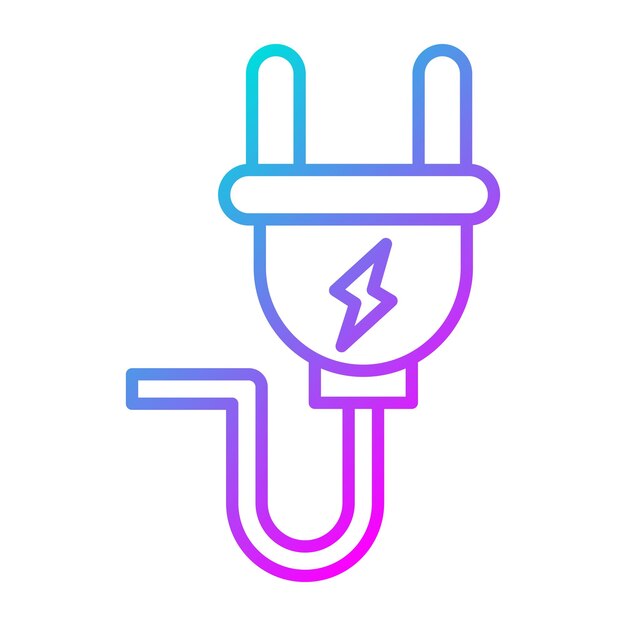 El icono del vector de energía eléctrica se puede utilizar para el conjunto de iconos de energía renovable