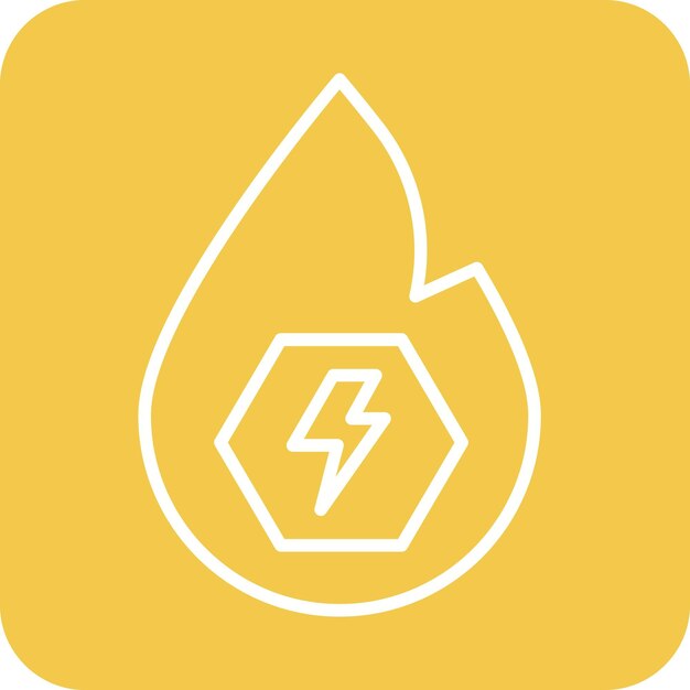 El icono del vector de energía de fuego se puede utilizar para el conjunto de iconos de energía sostenible