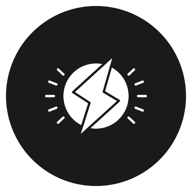 El icono del vector de energía se puede utilizar para el conjunto de iconos de energía renovable