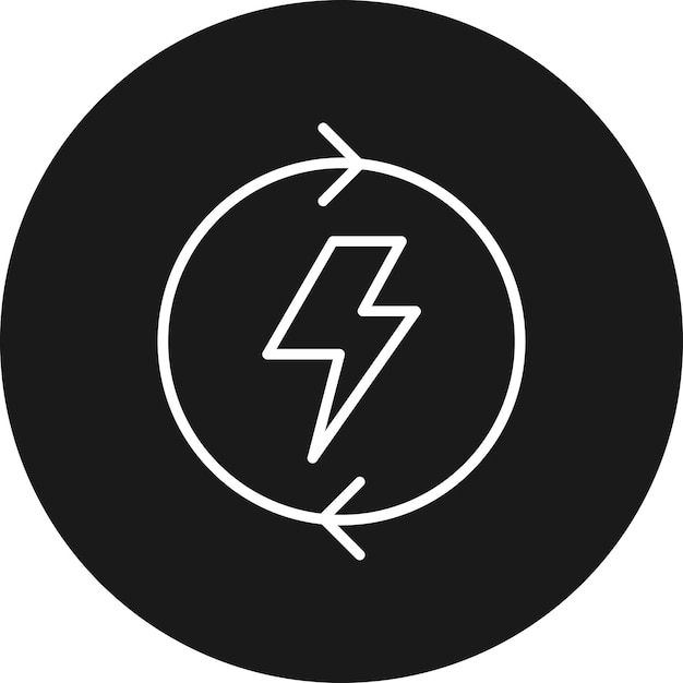 El icono del vector de energía renovable se puede utilizar para el conjunto de iconos de energía sostenible