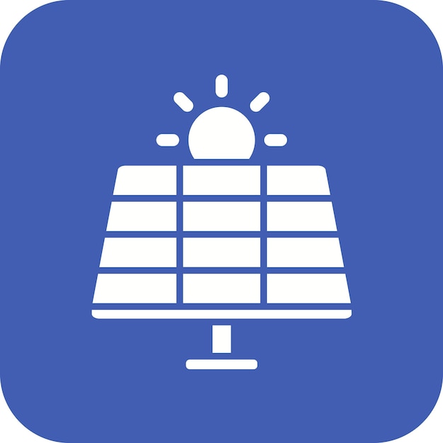 El icono del vector de energía solar se puede utilizar para el conjunto de iconos de Smart City
