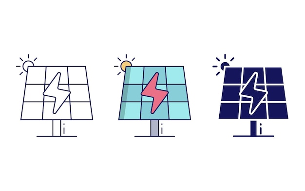 icono de vector de energía solar