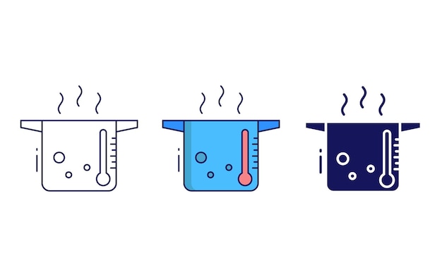 Icono de vector de energía térmica
