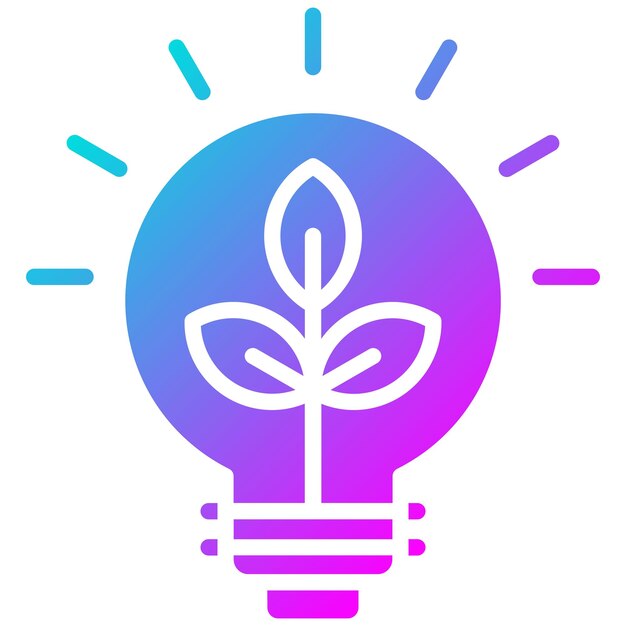 El icono de vector de energía verde se puede usar para el conjunto de iconos del Día de la Tierra