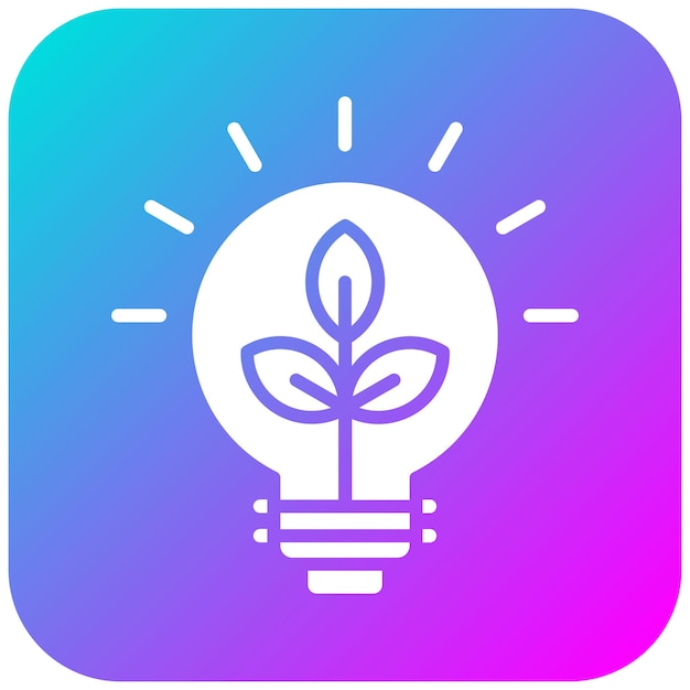 El icono de vector de energía verde se puede usar para el conjunto de iconos del Día de la Tierra