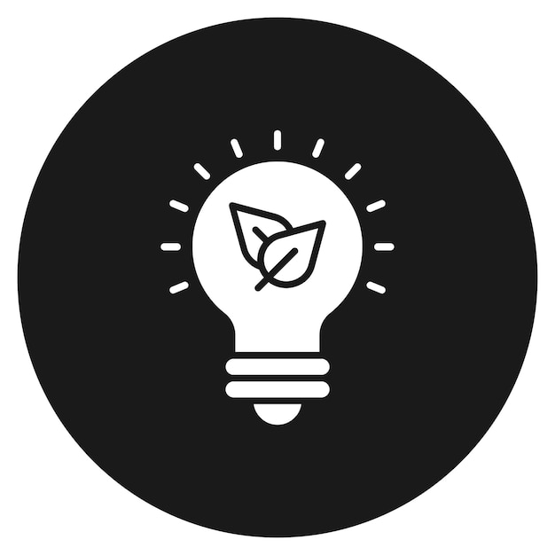 El icono de vector de energía verde se puede utilizar para el conjunto de iconos de energía renovable