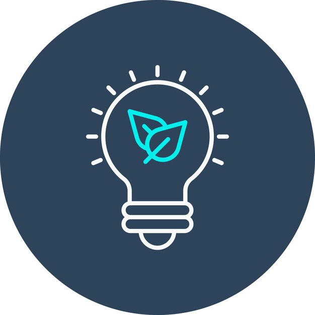 El icono de vector de energía verde se puede utilizar para el conjunto de iconos de energía renovable