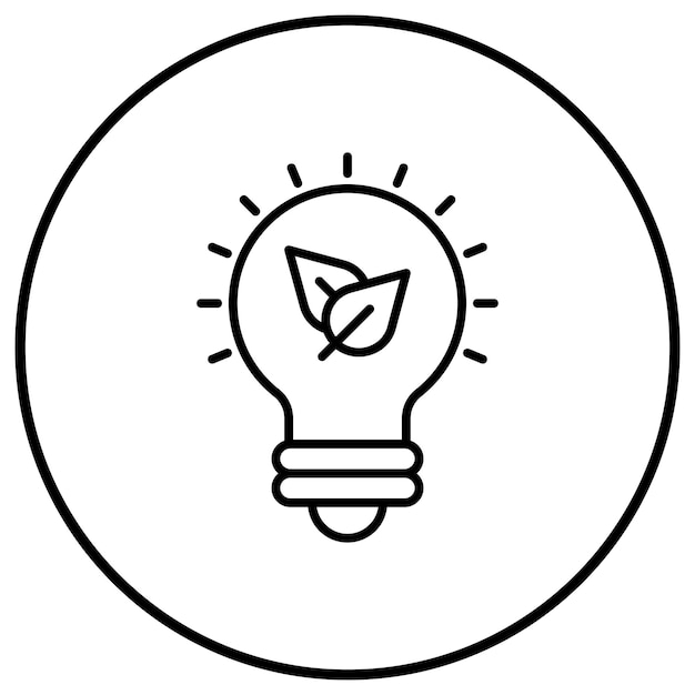 El icono de vector de energía verde se puede utilizar para el conjunto de iconos de energía renovable