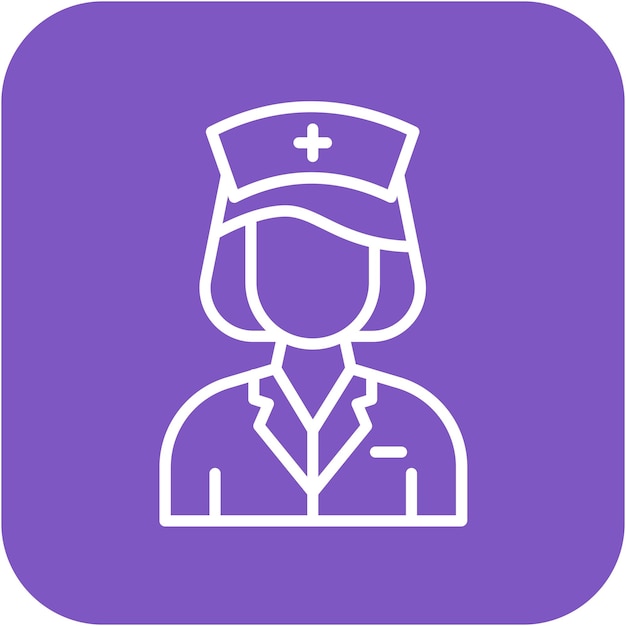 El icono del vector de enfermería se puede usar para el conjunto de iconos de mujeres