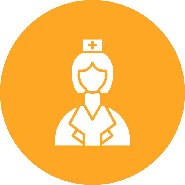 El icono del vector de enfermería se puede utilizar para el conjunto de iconos de Medicina I