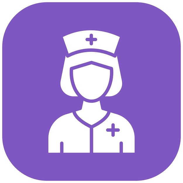 El icono del vector de enfermería se puede utilizar para el conjunto de iconos de Medicina I