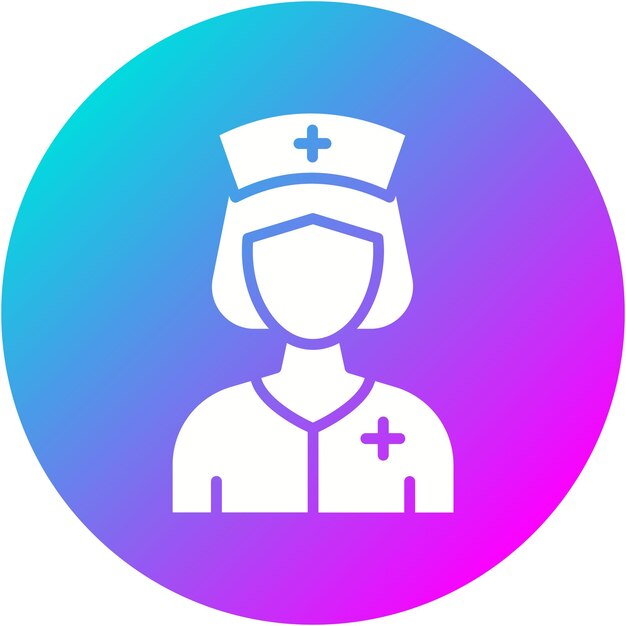 El icono del vector de enfermería se puede utilizar para el conjunto de iconos de Medicina I