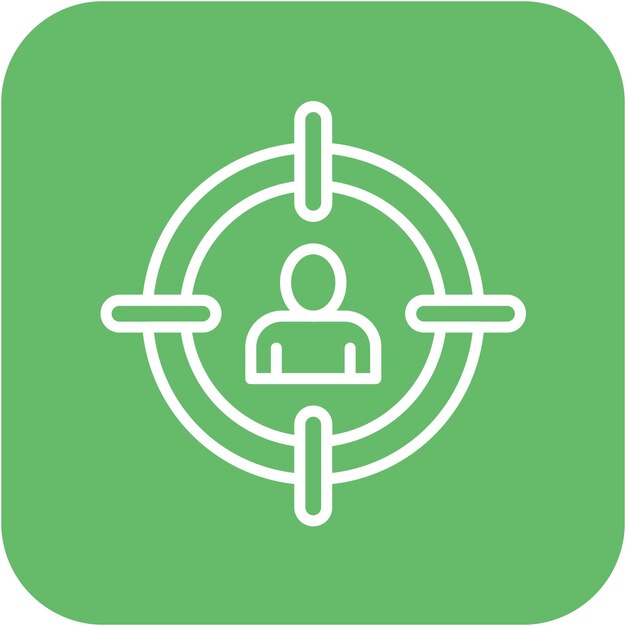 El icono del vector de enfoque del cliente se puede utilizar para el conjunto de iconos de valores básicos