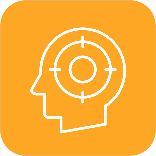 El icono del vector de enfoque se puede utilizar para el conjunto de iconos de crecimiento personal
