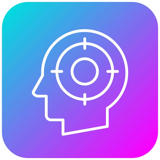 El icono del vector de enfoque se puede utilizar para el conjunto de iconos de crecimiento personal