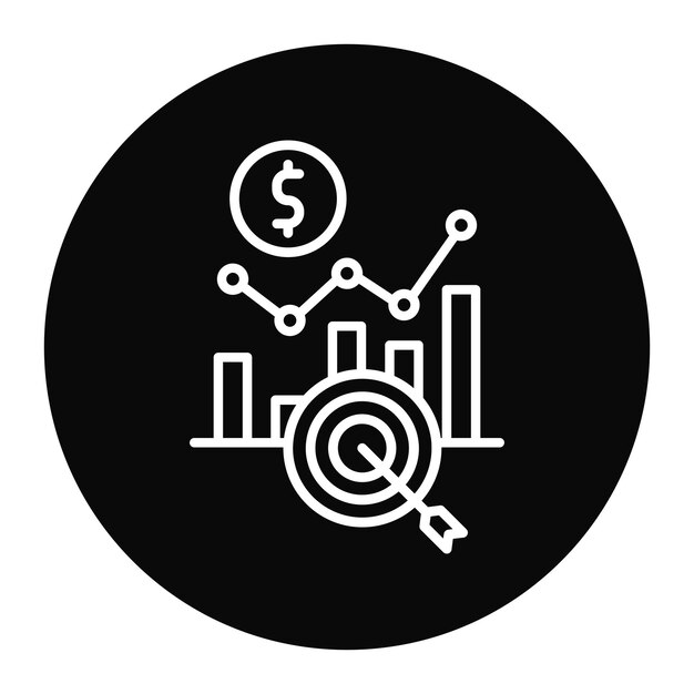 El icono del vector de enfoque se puede utilizar para el conjunto de iconos de negocios basados en el hogar
