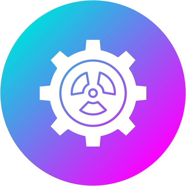 El icono del vector de engranajes se puede utilizar para el conjunto de iconos de energía nuclear