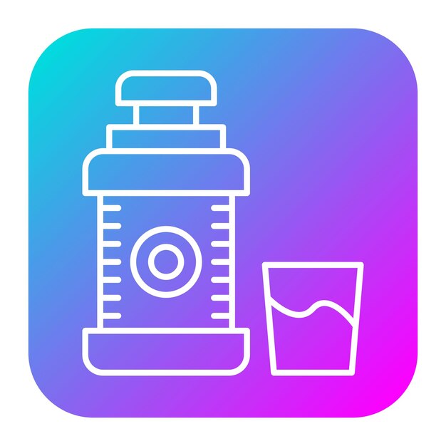 El icono del vector de enjuague bucal se puede utilizar para el conjunto de iconos de rutina de higiene