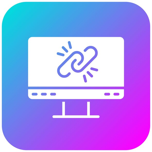 El icono del vector de enlace se puede utilizar para el conjunto de iconos de comunicaciones