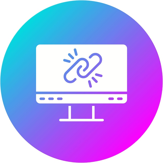 El icono del vector de enlace se puede utilizar para el conjunto de iconos de comunicaciones