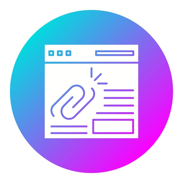 El icono del vector de enlace se puede utilizar para el conjunto de iconos SEO y SEM