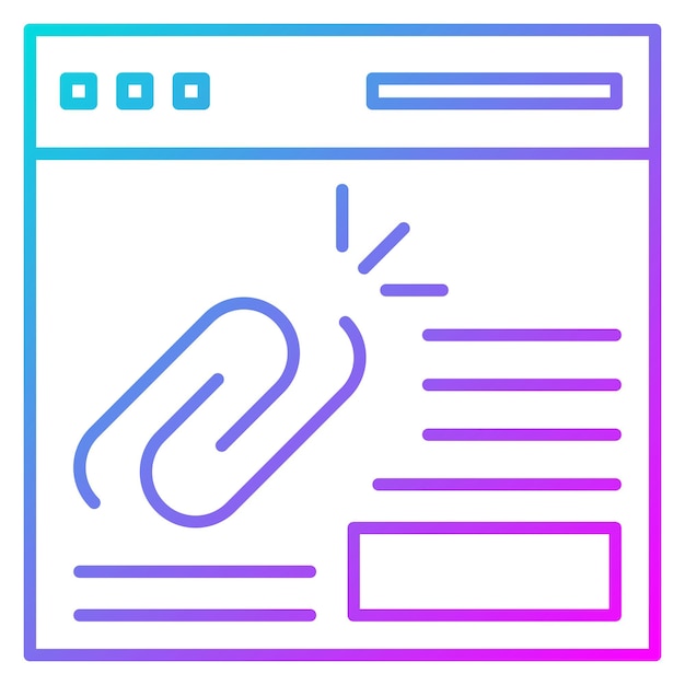 El icono del vector de enlace se puede utilizar para el conjunto de iconos SEO y SEM