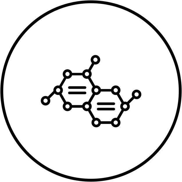 El icono del vector de enlace químico se puede utilizar para el conjunto de iconos de física