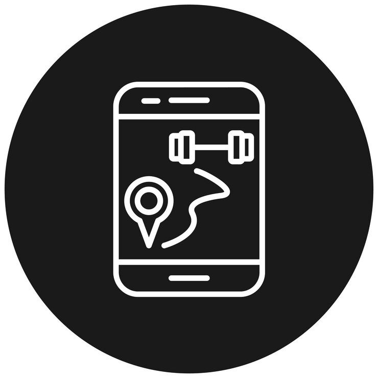 Vector el icono del vector de enrutamiento de entrenamiento se puede usar para el conjunto de iconos de la aplicación de entrenamiento