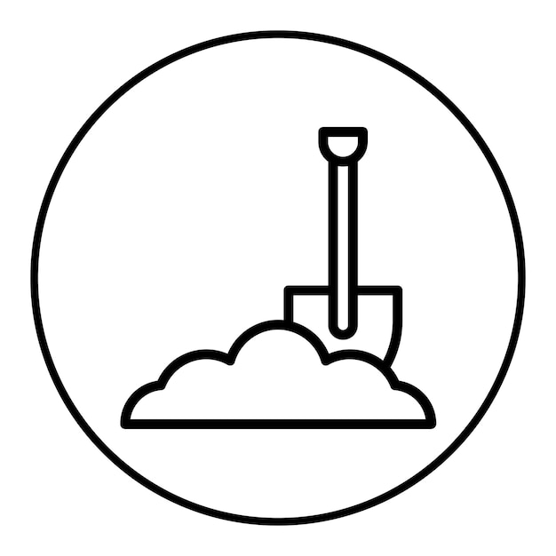 El icono del vector de entierro se puede usar para el conjunto de iconos de la prisión