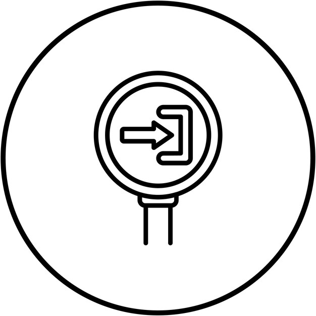 El icono de vector de entrada se puede utilizar para el conjunto de iconos de señales de tráfico