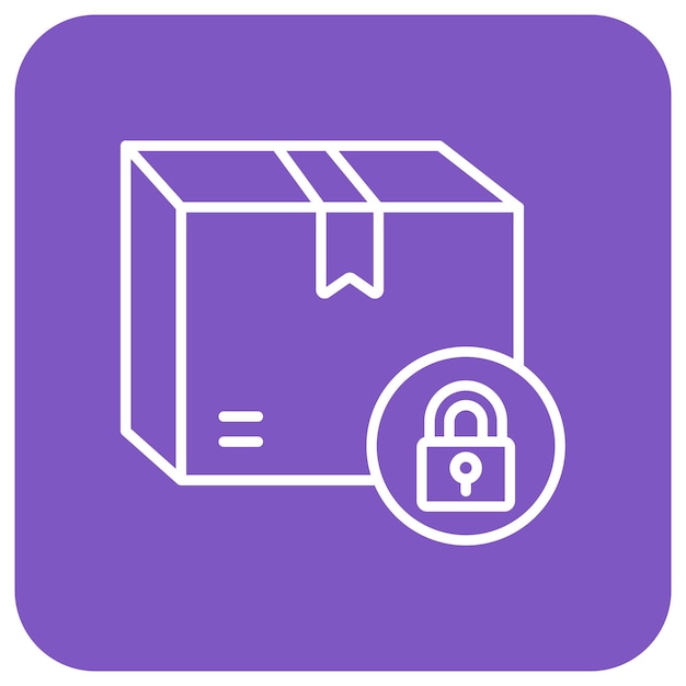 El icono del vector de entrega bloqueado se puede utilizar para el conjunto de iconos de entrega y logística