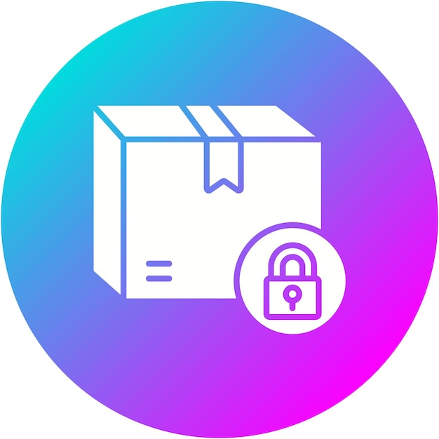 El icono del vector de entrega bloqueado se puede utilizar para el conjunto de iconos de entrega y logística