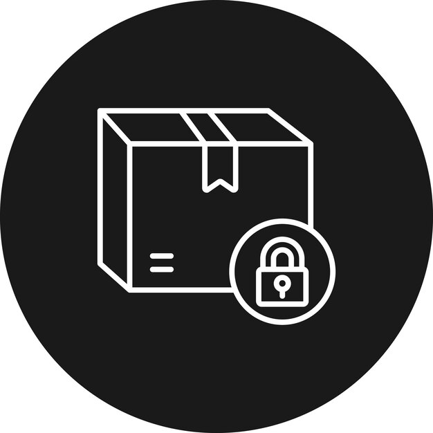 El icono del vector de entrega bloqueado se puede utilizar para el conjunto de iconos de entrega y logística