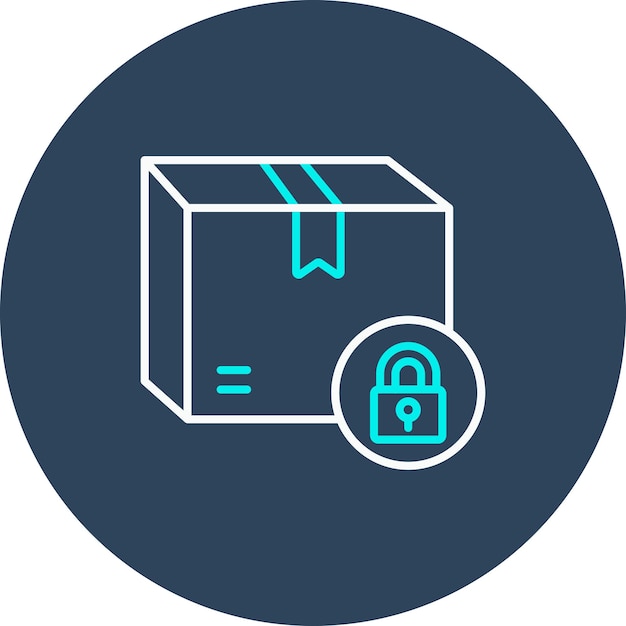 El icono del vector de entrega bloqueado se puede utilizar para el conjunto de iconos de entrega y logística