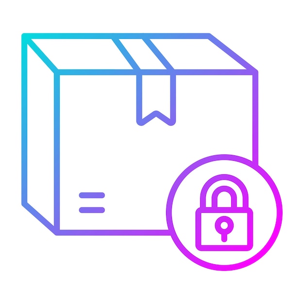 El icono del vector de entrega bloqueado se puede utilizar para el conjunto de iconos de entrega y logística