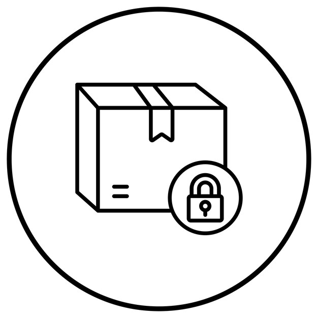 El icono del vector de entrega bloqueado se puede utilizar para el conjunto de iconos de entrega y logística