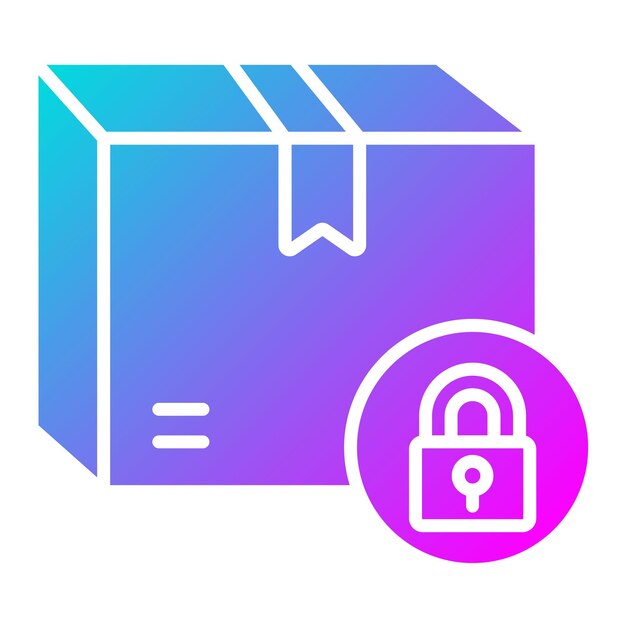 El icono del vector de entrega bloqueado se puede utilizar para el conjunto de iconos de entrega y logística