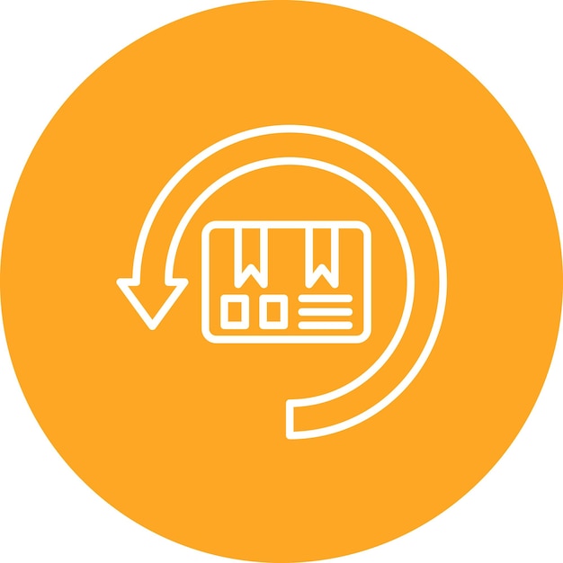 El icono del vector de entrega de devolución se puede utilizar para el conjunto de iconos de entrega y logística