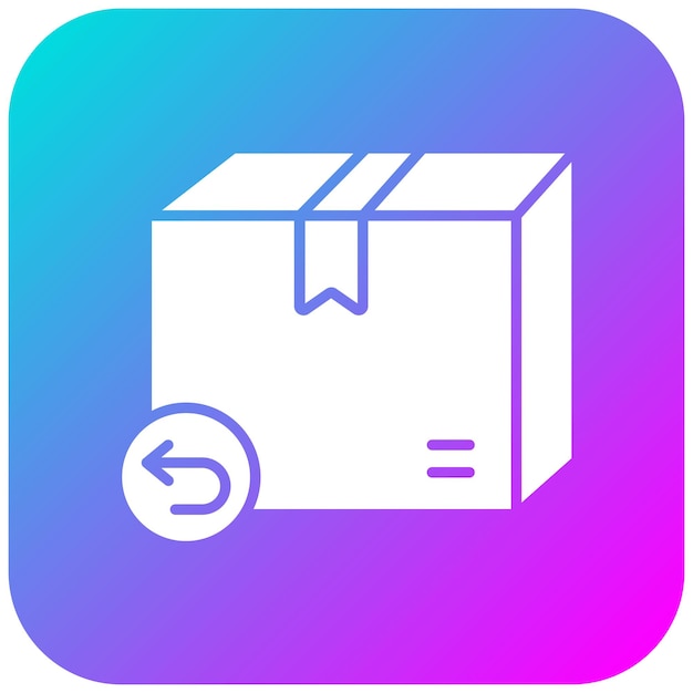 El icono del vector de entrega de devolución se puede utilizar para el conjunto de iconos de entrega y logística