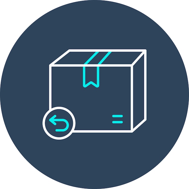El icono del vector de entrega de devolución se puede utilizar para el conjunto de iconos de entrega y logística