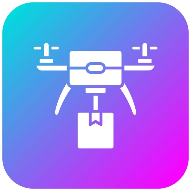 El icono del vector de entrega de drones se puede utilizar para el conjunto de iconos de entrega y logística